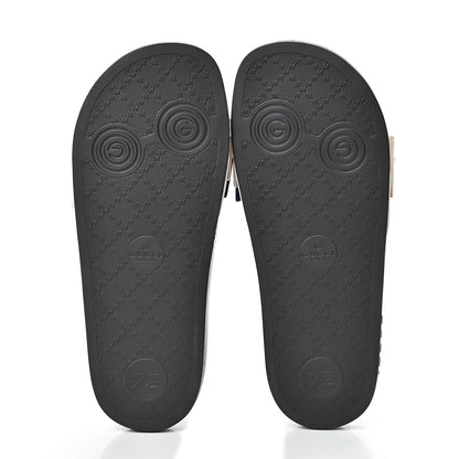 Gucci Satin Web Sylvie Bow Slide Sandals 38 White 5 of 7