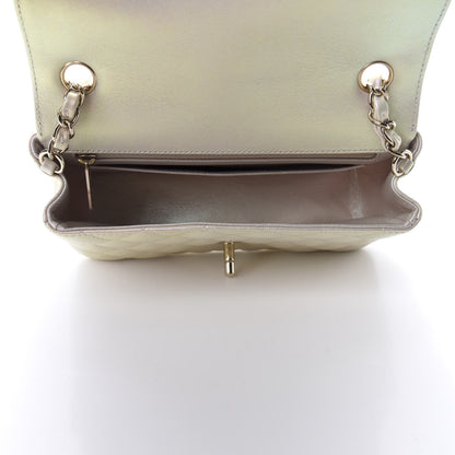 Chanel Iridescent Lambskin Quilted Mini Rectangular Flap Ivory 4 of 10