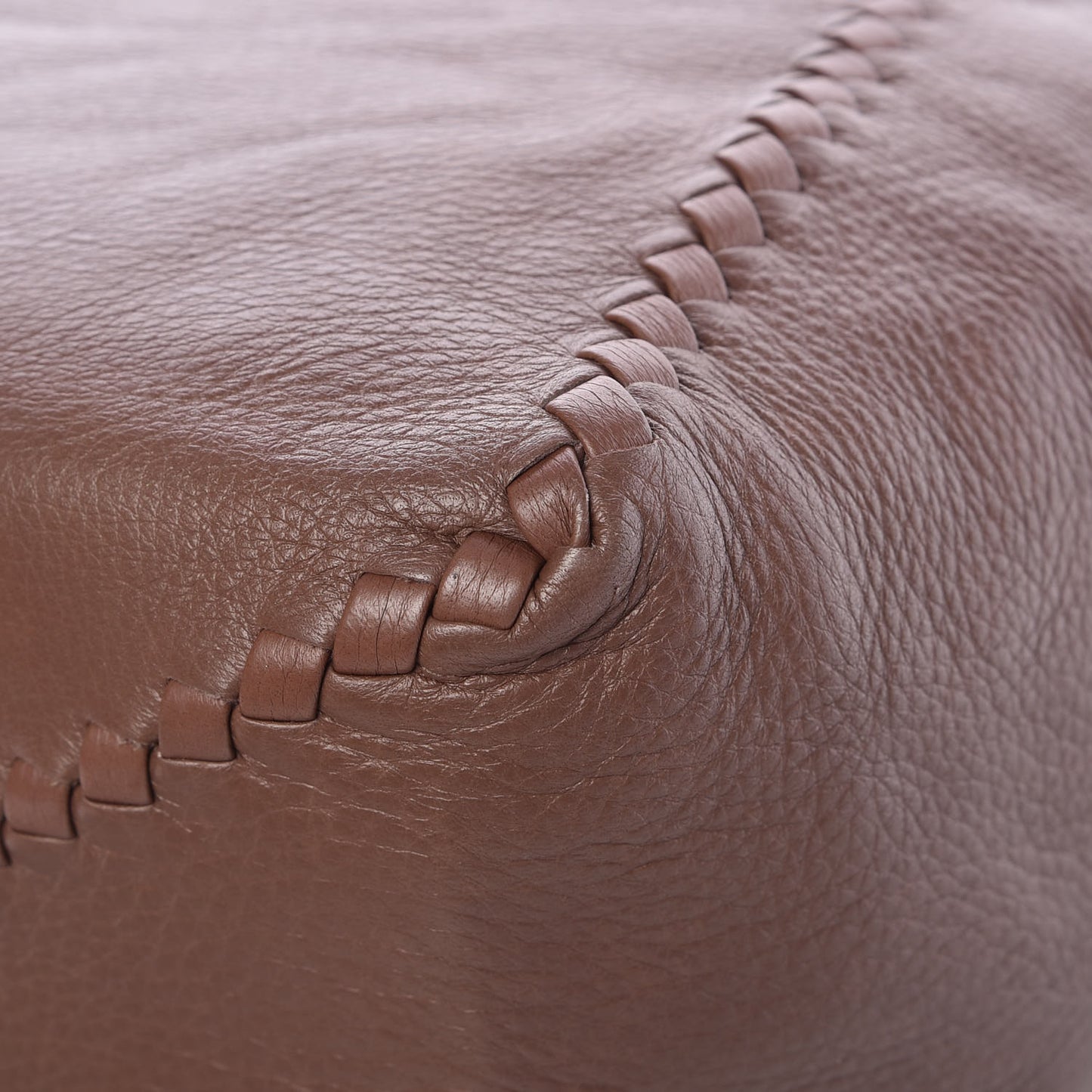 Washed Cervo Deerskin Loop Hobo Bag Elephant