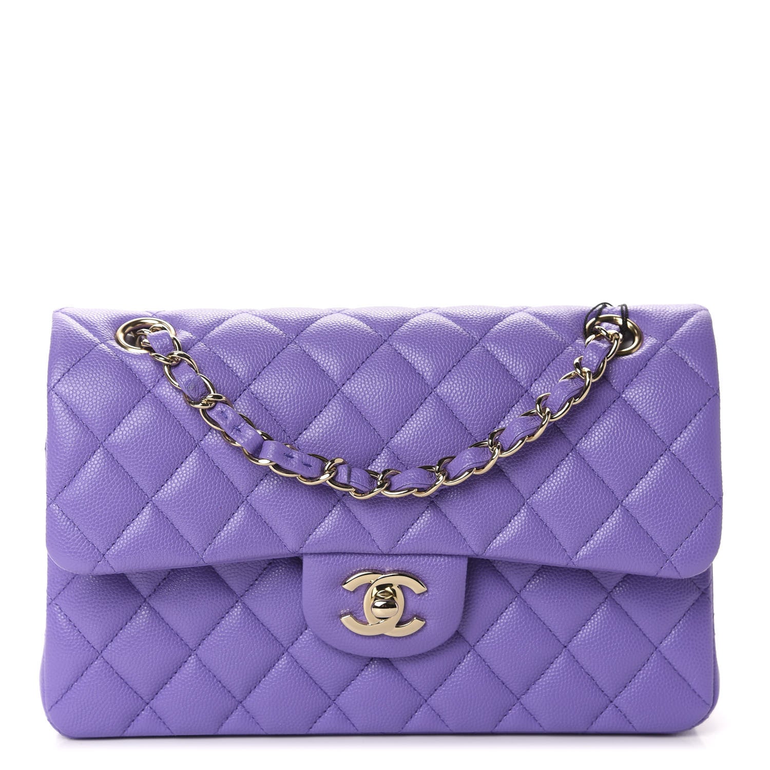 Chanel Caviar Quilted Small Double Flap Purple 1 of 11