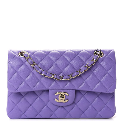 Chanel Caviar Quilted Small Double Flap Purple 1 of 11
