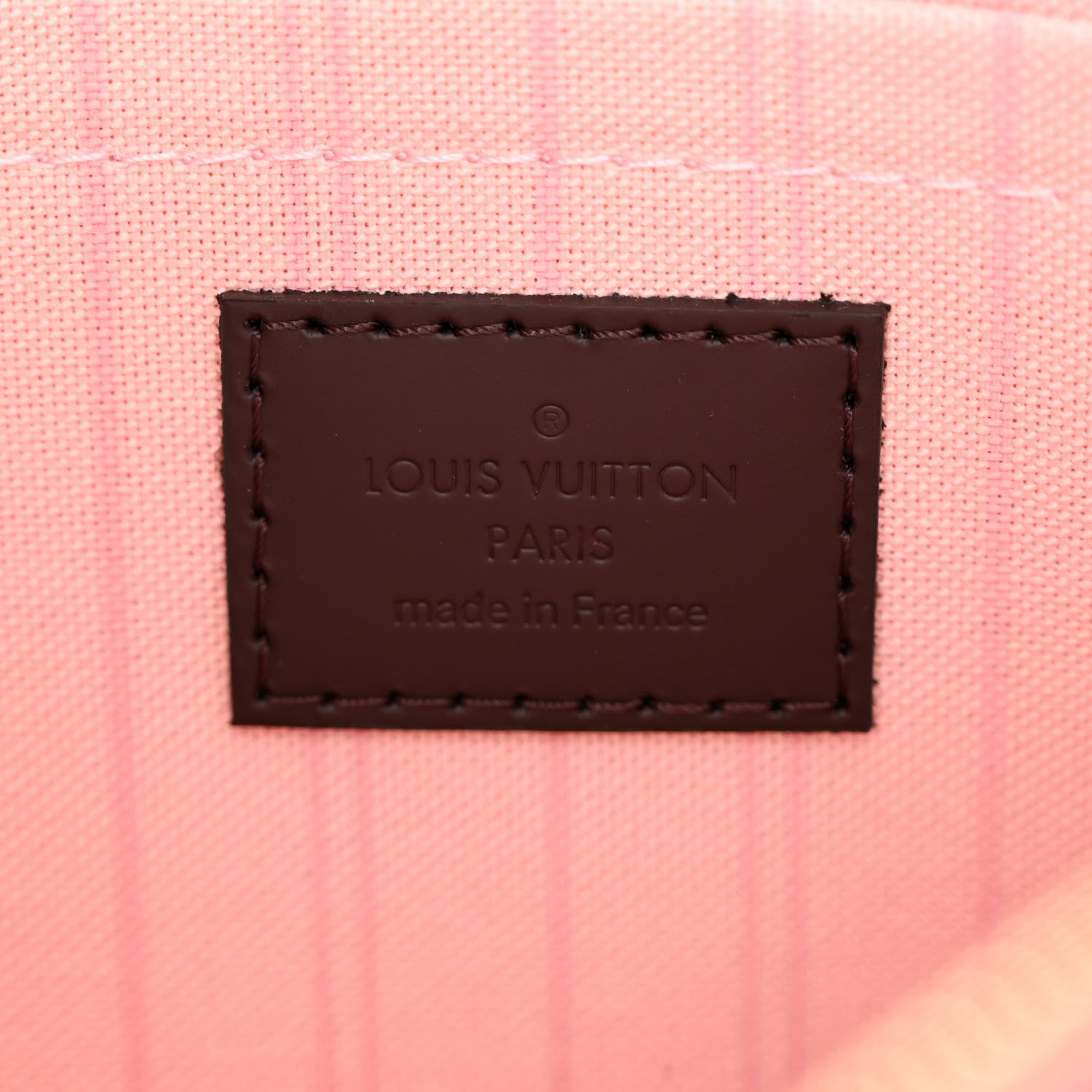 Louis Vuitton LOUIS VUITTON Damier Ebene Neverfull MM GM Pochette Rose Ballerine 6 of 6