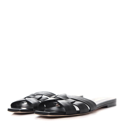 Saint Laurent Calfskin Nu Pied 05 Slide Sandals 37 Black 3 of 10