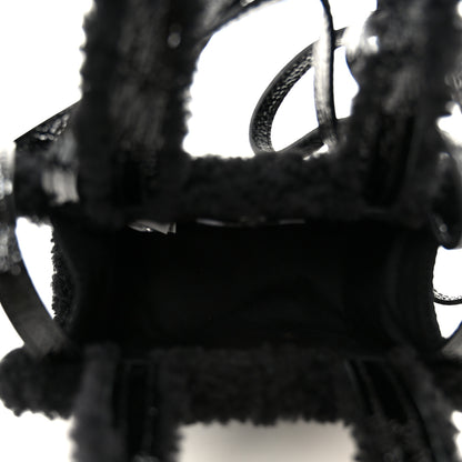 Telfar X UGG Crinkle Patent Shearling Small Shopping Bag Black 5 of 11