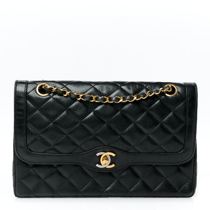 Chanel Lambskin Quilted Medium Double Flap Bag Black 1 of 12