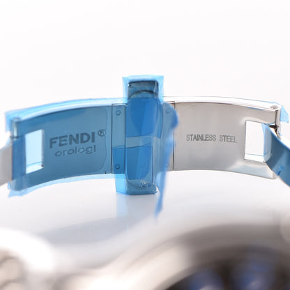 Fendi Stainless Steel Diamond Topaz 38mm Crazy Carats Rotating Gem Quartz Watch Black 8 of 11