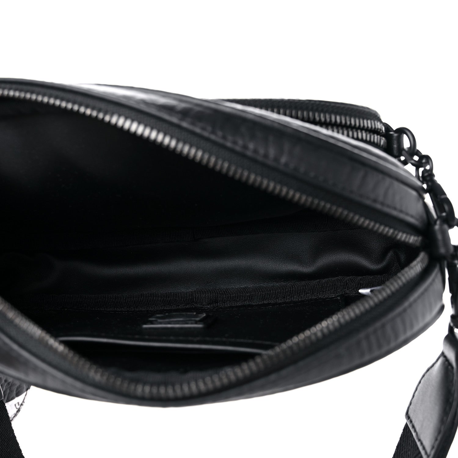 MCM Checkerboard Visetos Small Aren Multifunction Crossbody Pouch Black White 5 of 11