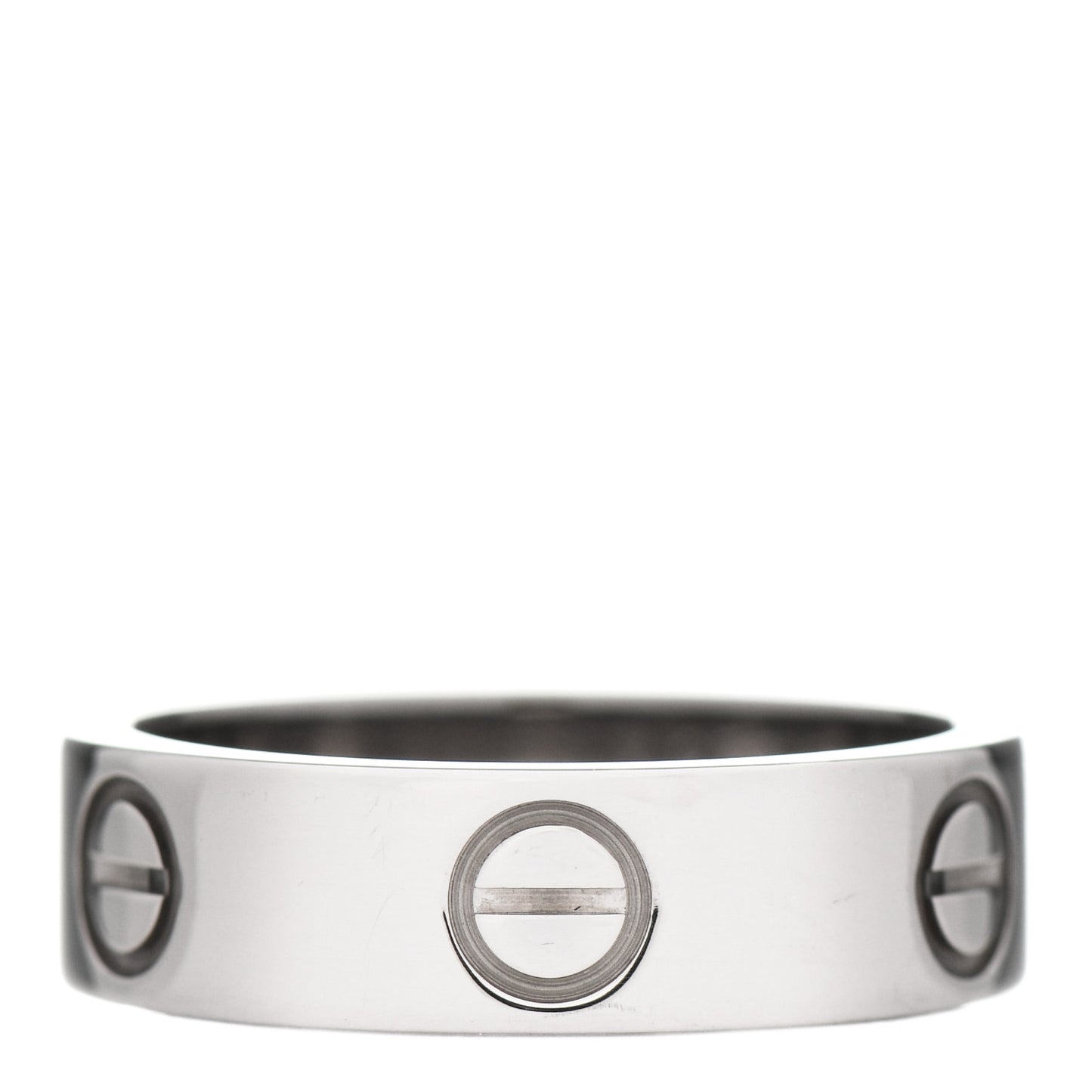 18K White Gold 5.5mm LOVE Ring 52 6