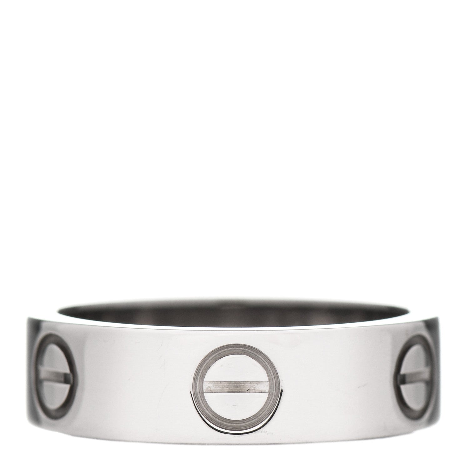 Cartier 18K White Gold 5.5mm LOVE Ring 52 6 1 of 7