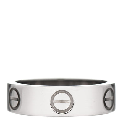 Cartier 18K White Gold 5.5mm LOVE Ring 52 6 1 of 7
