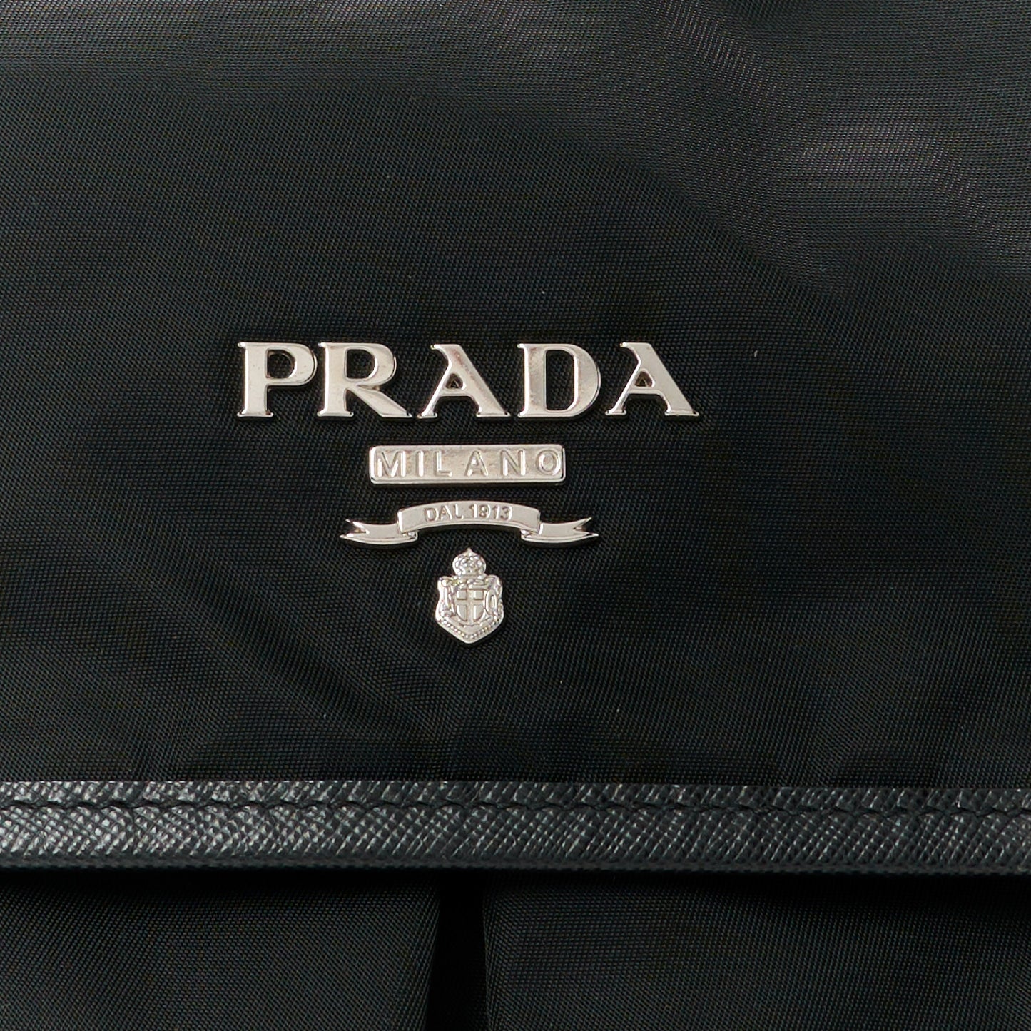 Nylon Vela Sport Saffiano Messenger Bag Black