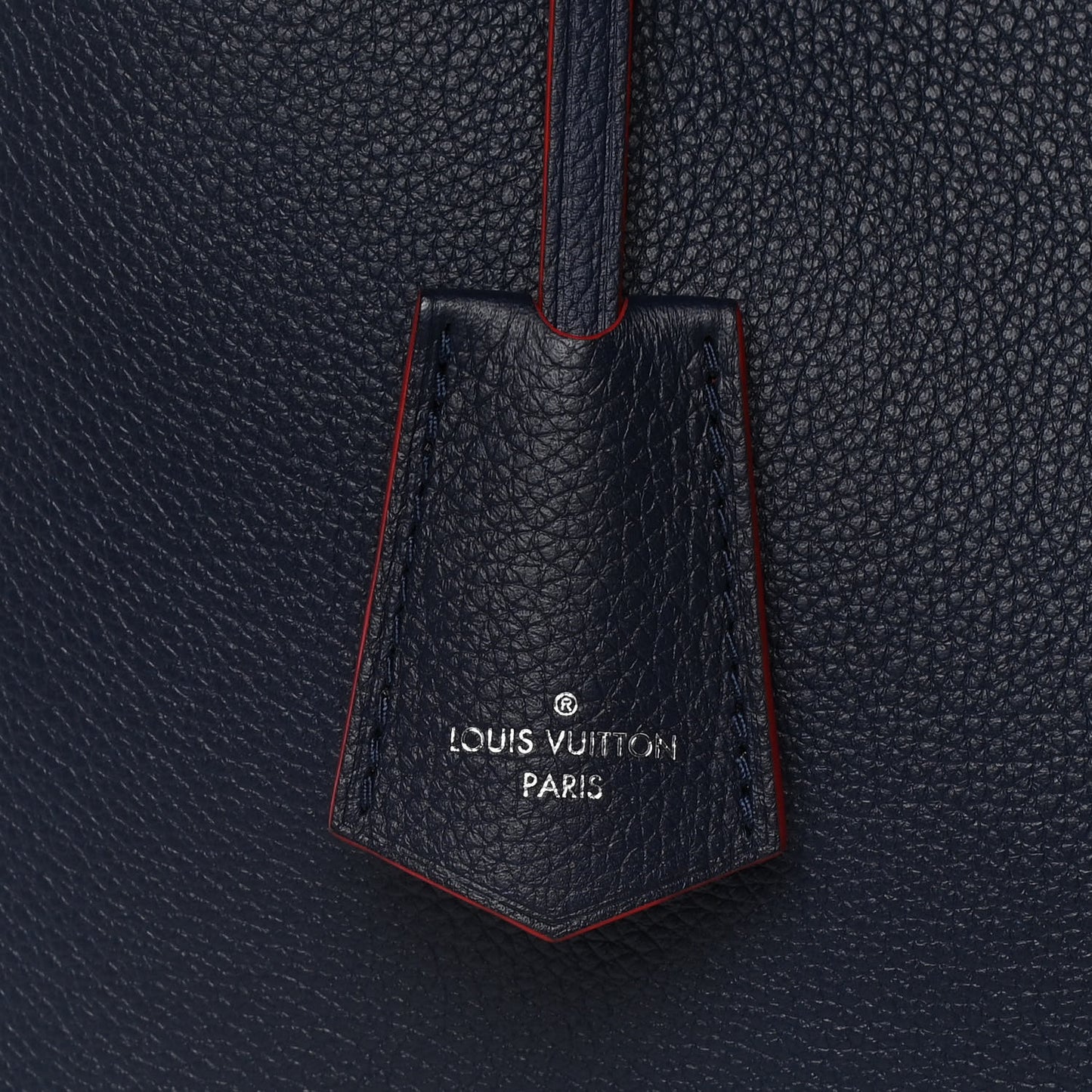 Calfskin Lockme Go Tote Marine Rouge