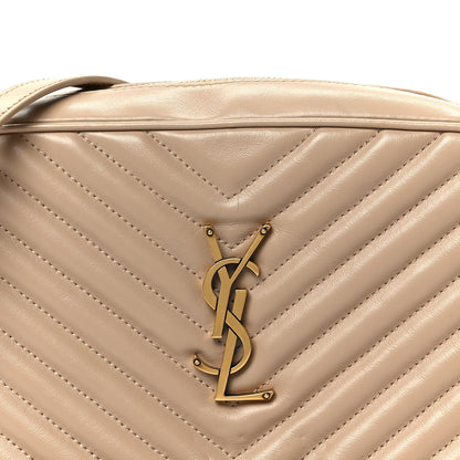 Saint Laurent Calfskin Matelasse Monogram Lou Camera Bag Nude Powder 8 of 11