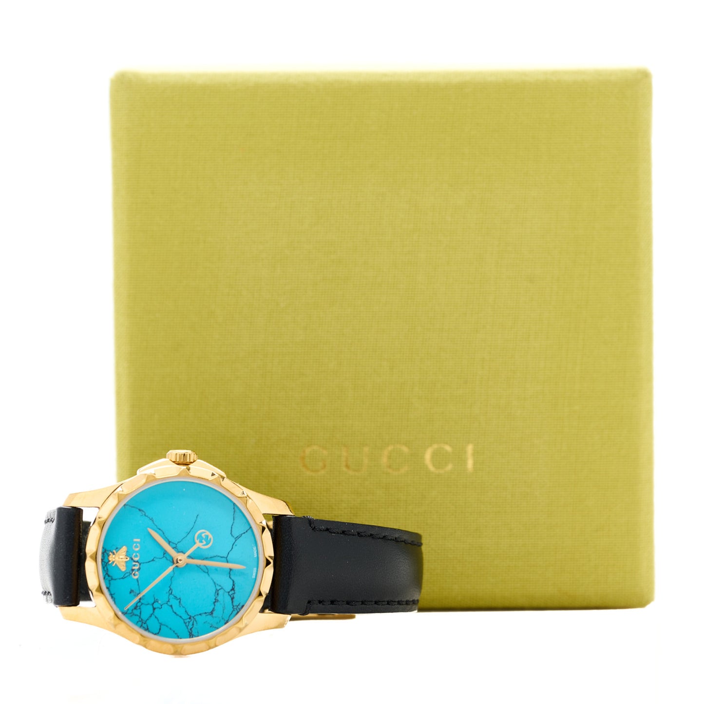 Stainless Steel Calfskin 27mm G-Timeless Quartz Watch Turquoise