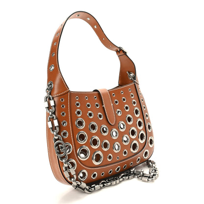 Gucci Calfskin Ha Ha Ha Jackie 1961 Eyelet Hobo Cuir 3 of 8