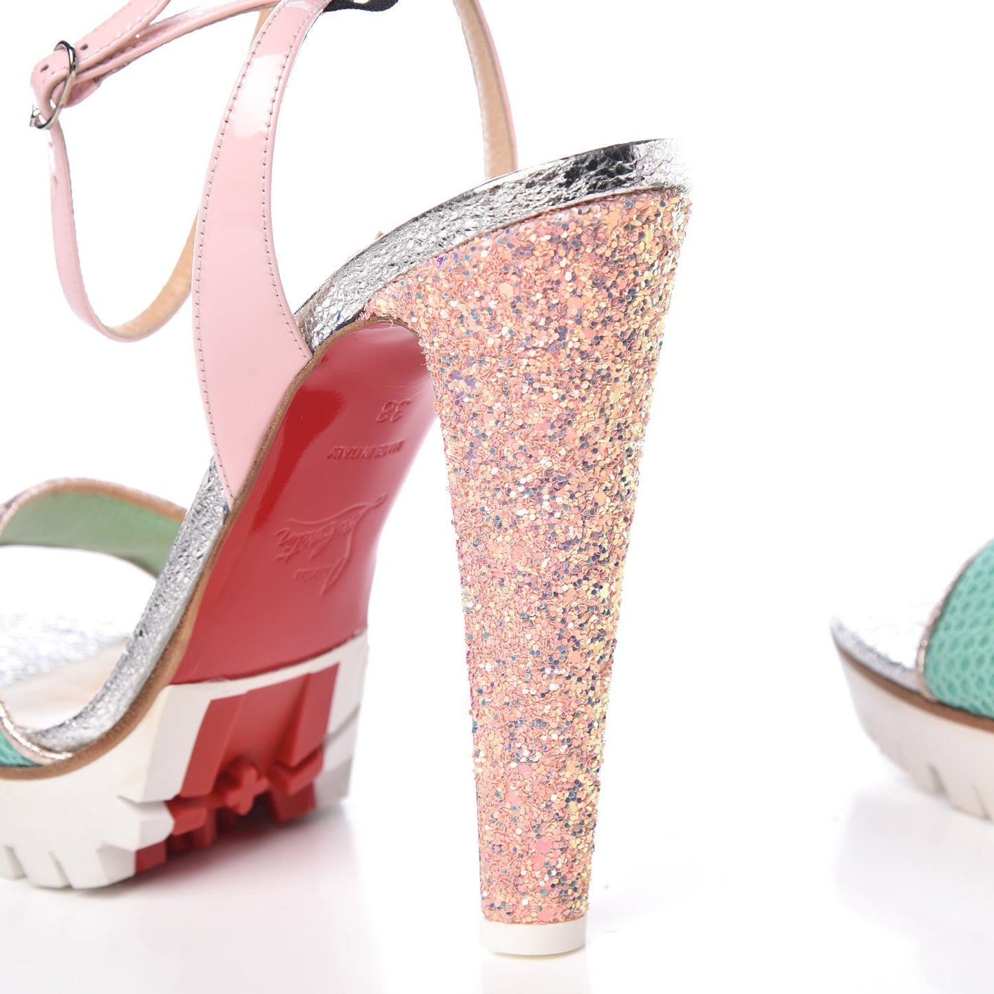 Mesh Patent Volumetric 120 Sandals 38 Opal