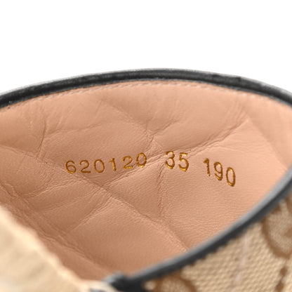 Gucci Monogram Matelasse GG Marmont Espadrille 20mm Slide Sandals 35 Beige Ebony Black 11 of 11
