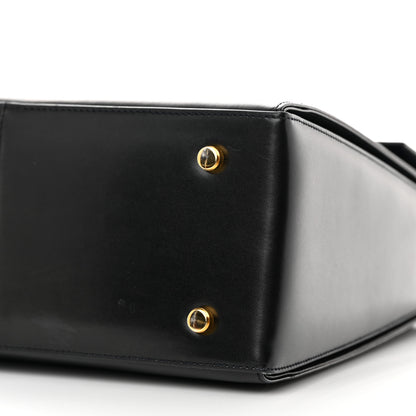Salvatore Ferragamo Brushed Off Calfskin Iconic Large Top Handle Bag Black 9 of 17