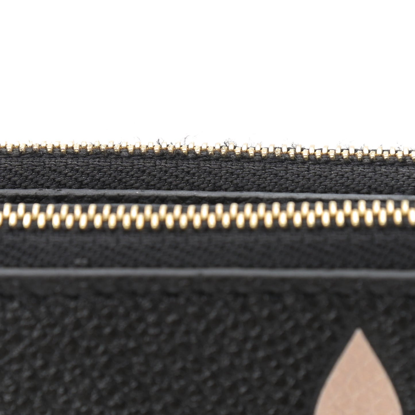 Empreinte Monogram Giant Double Zip Pochette Black Cream