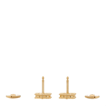 Van Cleef & Arpels 18K Yellow Gold Mother of Pearl Sweet Alhambra Earrings 3 of 5