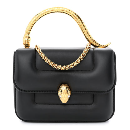 Bulgari x Mary Katrantzou Calfskin Serpenti Metamorphosis Top Handle Bag Black 1 of 10