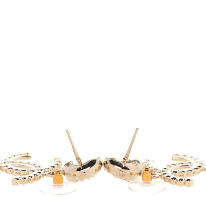 Chanel Crystal Pearl Bow-tiful CC Drop Earrings Gold 3 of 5