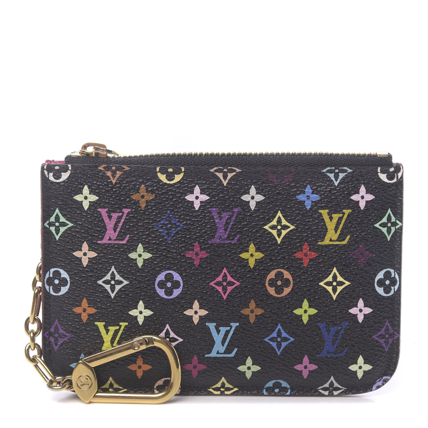 Louis Vuitton Monogram Multicolor Key Pouch Black Grenade 1 of 6