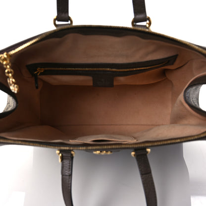 Gucci GG Supreme Monogram Web Medium Ophidia Tote Bag Brown 4 of 8