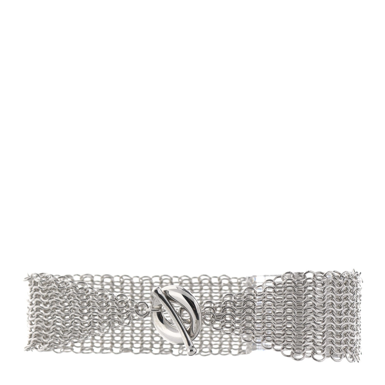 Tiffany Sterling Silver Elsa Peretti Mesh Toggle Bracelet 2 of 3