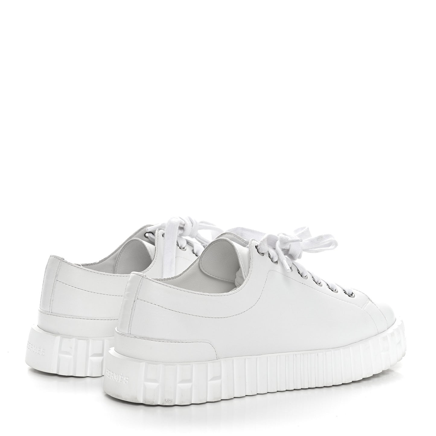 Calfskin Cross Sneakers 36 White