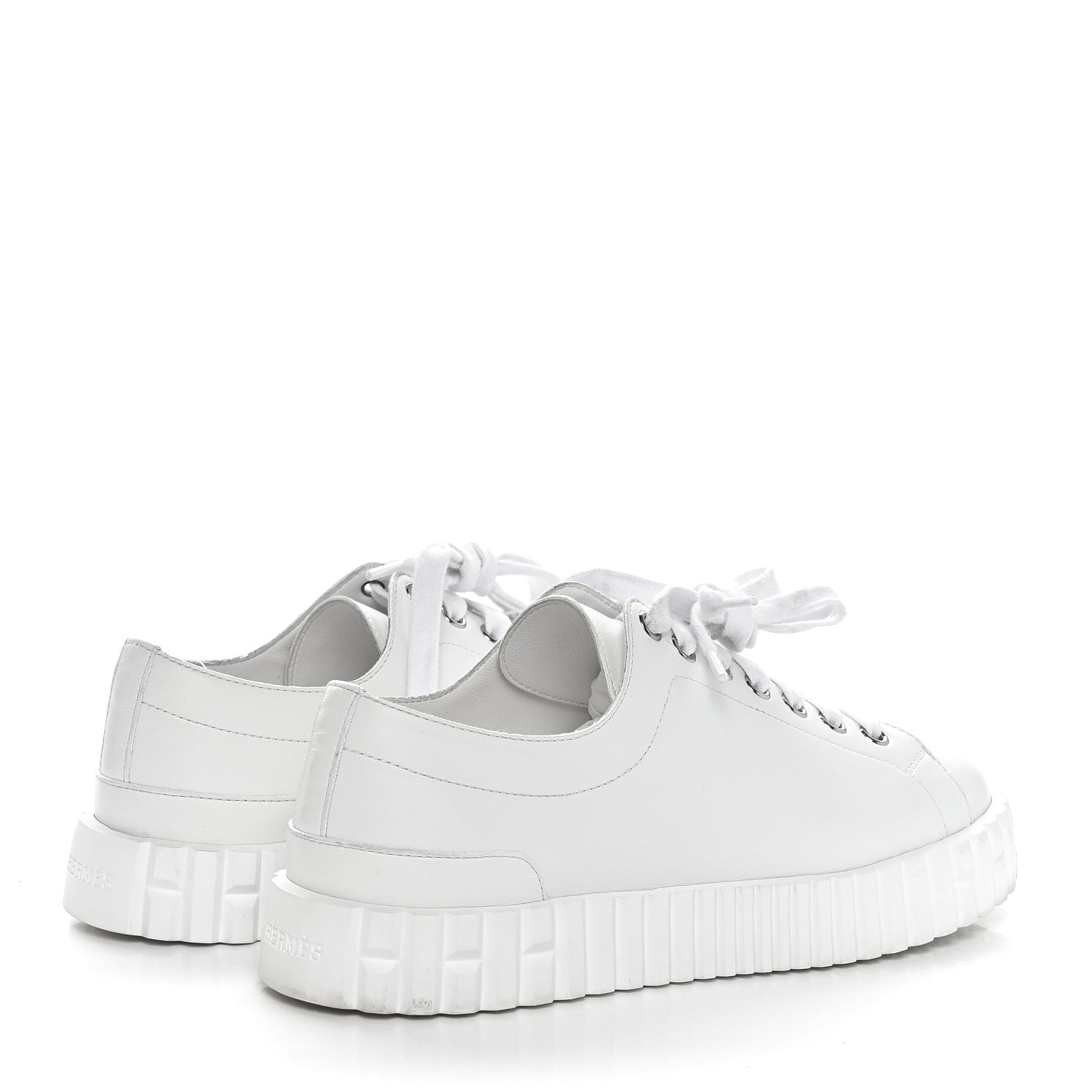 Hermes Calfskin Cross Sneakers 36 White 4 of 9