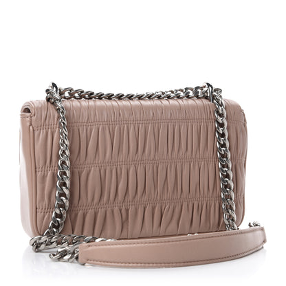 Prada Nappa Gaufre Small Chain Flap Shoulder Bag Cipria 3 of 11