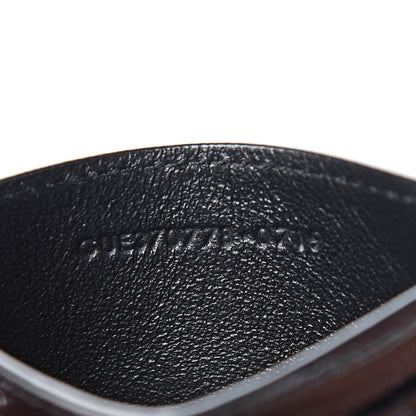 Saint Laurent Patent Tejus Lizard Calfskin Embossed Card Case Black 6 of 7