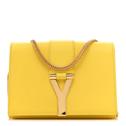 Saint Laurent Calfskin Mini Y Ligne Crossbody Pochette Bag Yellow 1 of 24