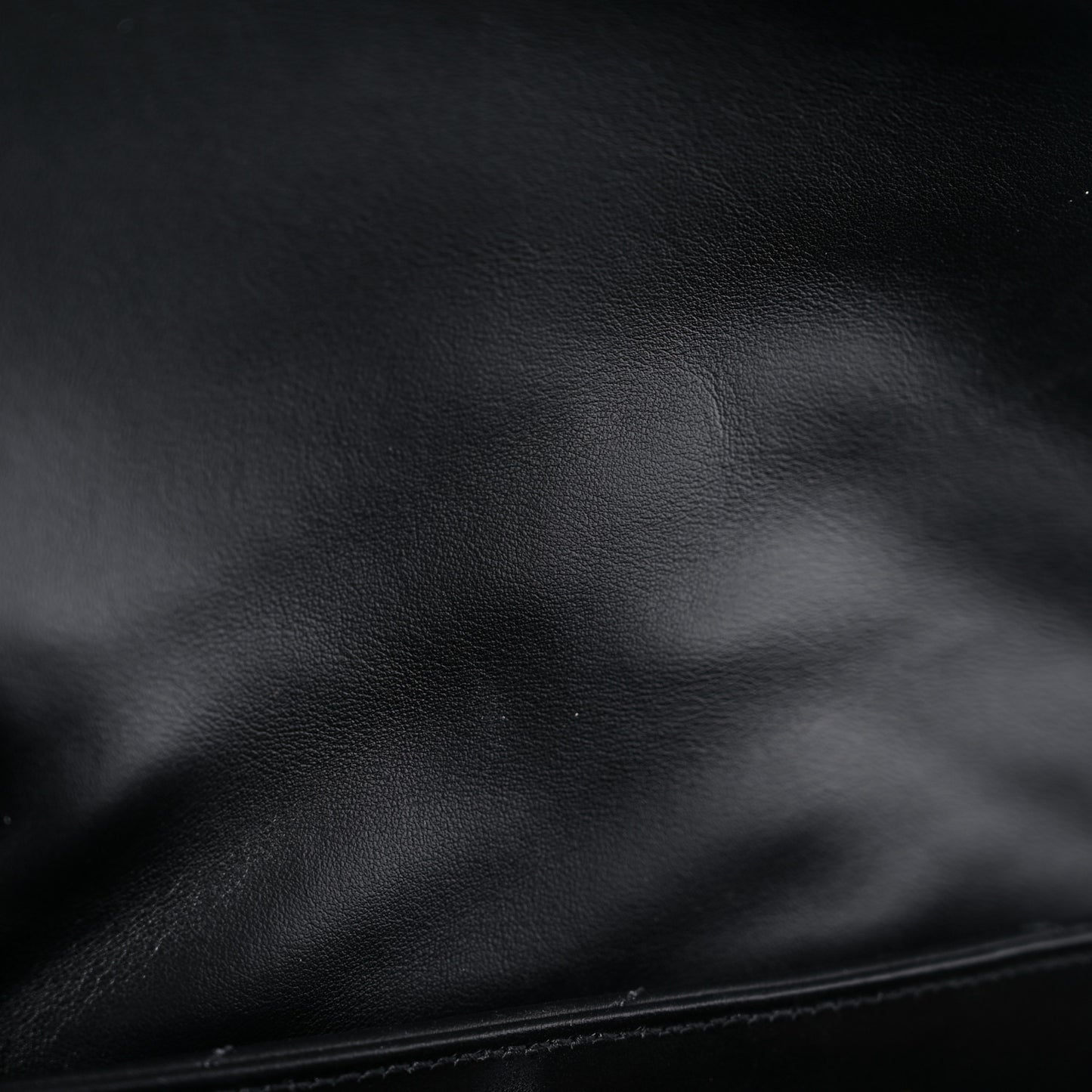 Calfskin Y Quilted Monogram Large Loulou Chain Satchel Black