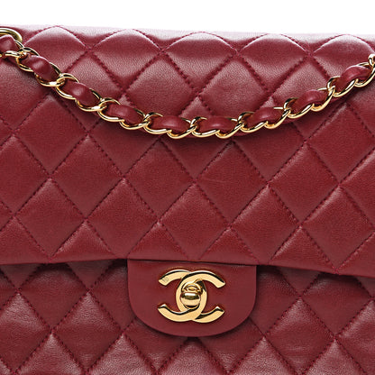 Chanel Lambskin Quilted Medium Double Flap Red 11 of 18