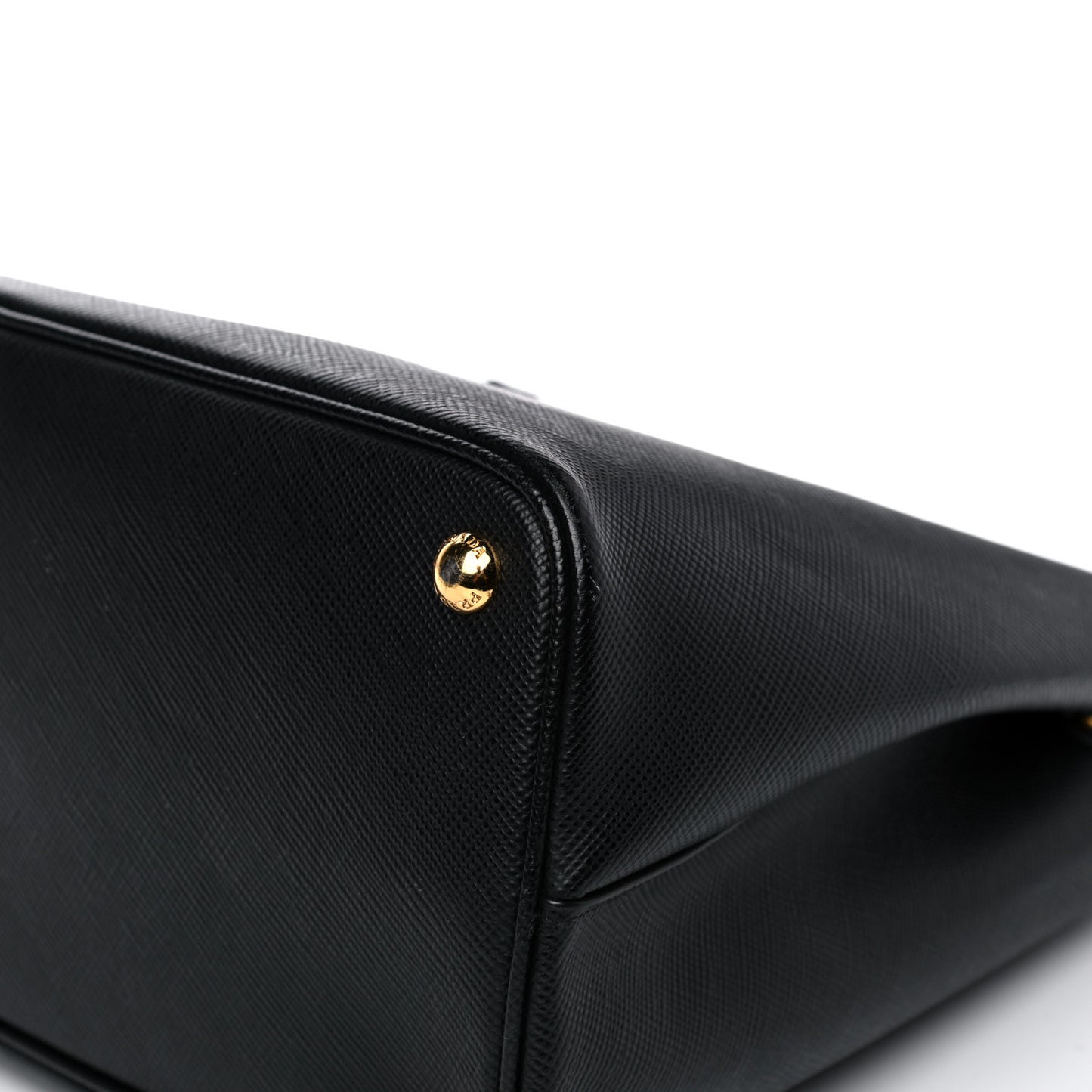 Saffiano Cuir Small Double Bag Black