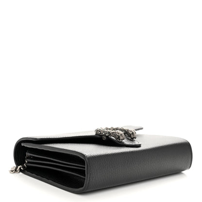 Gucci Calfskin Mini Dionysus Chain Wallet Black 4 of 9