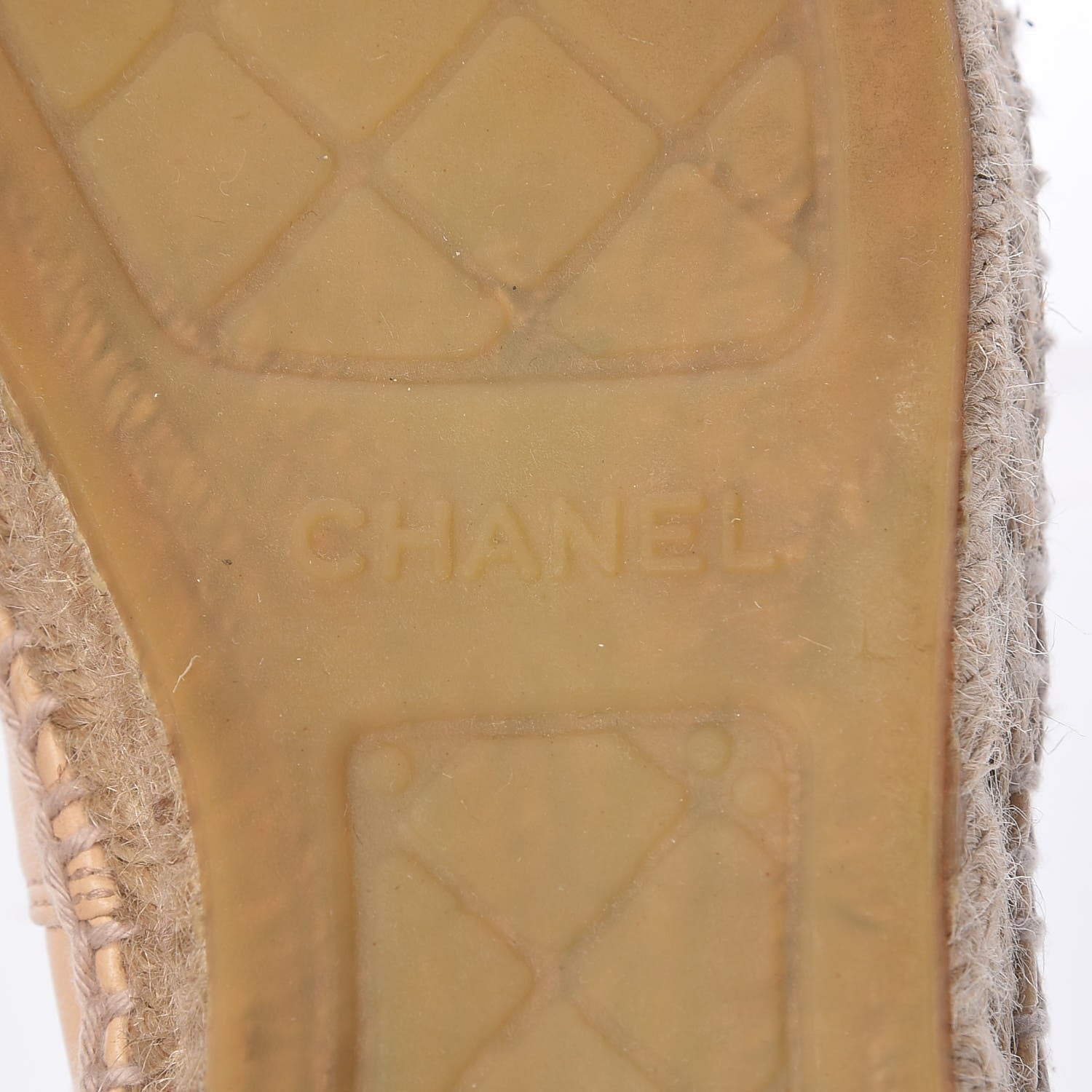 Chanel Lambskin CC Espadrilles 39 Beige Black 9 of 13
