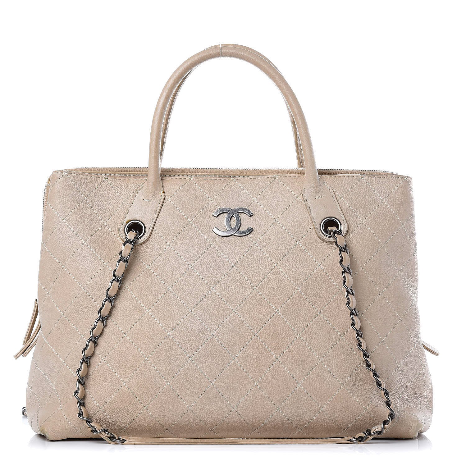 Chanel Grained Vegetal Calfskin Urban Shopping Tote Beige 1 of 24