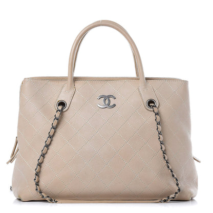 Chanel Grained Vegetal Calfskin Urban Shopping Tote Beige 1 of 24