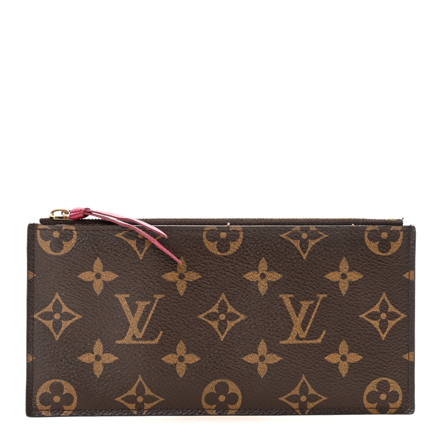 Monogram Felicie Chain Wallet Zippered Insert Fuchsia