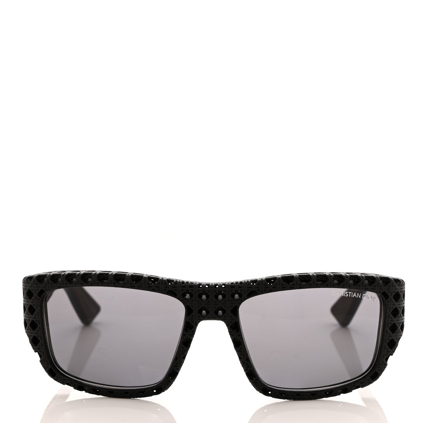 Acetate Cannage Rectangular Dior3D S1I Sunglasses Black