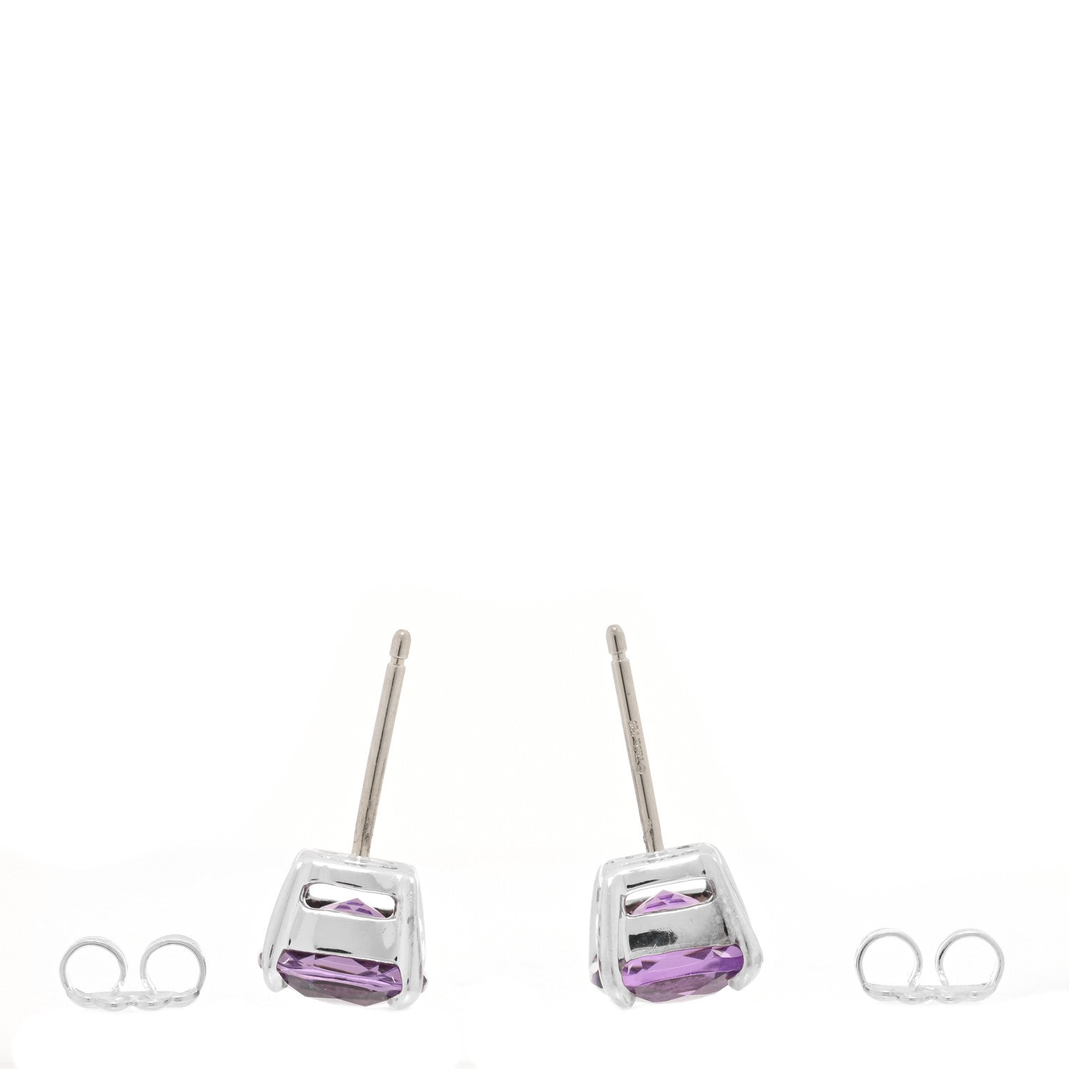 Tiffany Sterling Silver Amethyst Sparklers Stud Earrings 3 of 4