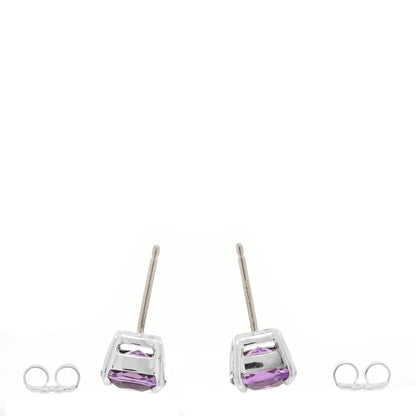 Tiffany Sterling Silver Amethyst Sparklers Stud Earrings 3 of 4