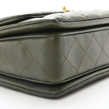 Chanel Caviar Quilted Mini Coco First Flap Khaki 9 of 10