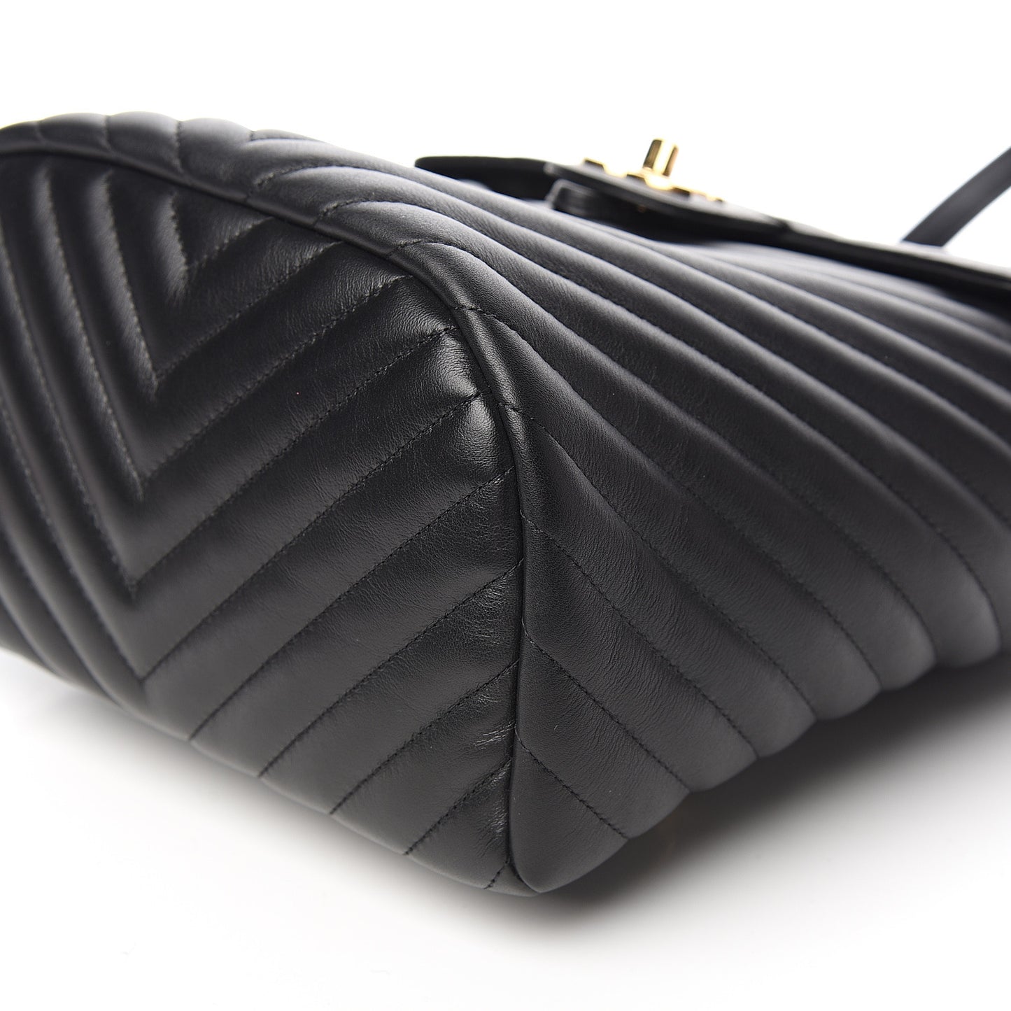 Calfskin Chevron Quilted Small Urban Spirit Backpack Black