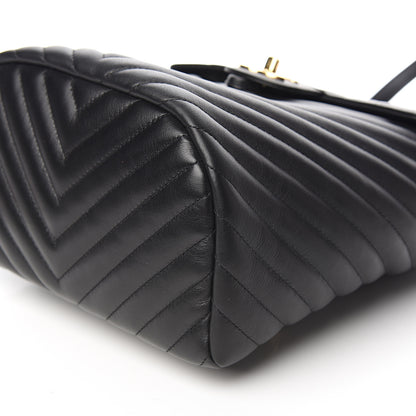Chanel Calfskin Chevron Quilted Small Urban Spirit Backpack Black 8 of 10
