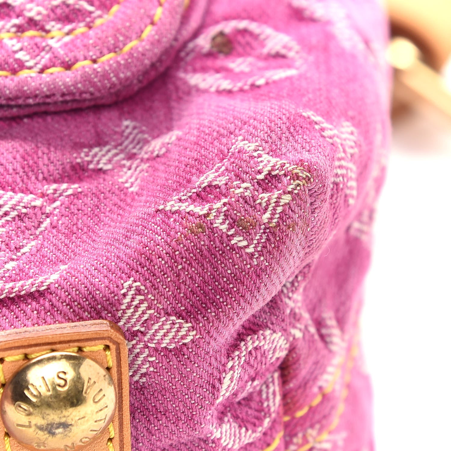 Louis Vuitton Denim Baggy GM Fuchsia 12 of 17
