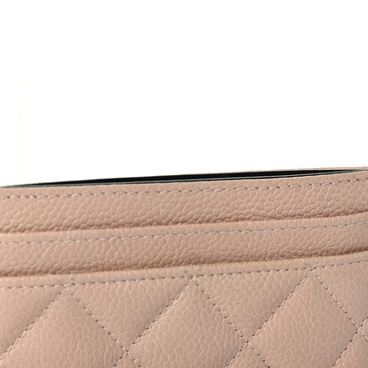 Chanel Caviar Quilted Filigree Card Holder Beige Black 9 of 10